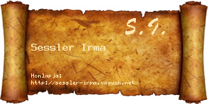 Sessler Irma névjegykártya